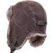 Russian Ushanka Cossack Trooper Hat | Fur Lined Winter Cap Brown | Leather Medium - Buy Online on GoSupps.com