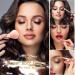9pcs Shiny Crystal Glitter Makeup Brushes Set with Pouch - Nylon Hair Brushes for Eyeshadow, Foundation, Blush - Travel Friendly Organizer Bag Included - Buy Online on GoSupps.com