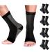 Divove 4 pairs compression socks - ankle support compression stockings for men and women 41-46 black