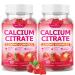 2 Packs High Absorption Calcium Citrate Gummies 1200mg - Bone & Teeth Support for Adults & Kids Vegan Sugar-Free Gummies Strawberry Flavor 120 Count 2pack
