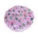 Flamingo Pink Satin Shower Cap for Women - Cute Animal Print Waterproof Bath Cap for Long Hair - Buy Online on GoSupps.com