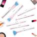 Cute 7PCS Makeup Brush Set with Quicksand Sequins Acrylic Handle - Professional Brushes for Eye Shadow, Blending, and Concealer - Special Blue Cosmetic Brushes for Girls - Buy Online on GoSupps.com