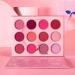 Pink Purple Eyeshadow Palette Makeup 12 Colors Pigmented Matte Shimmer Cute Eye Shadow Tone Small Bright Peach Red Violet Eyeshadow Pallet Long Lasting Shades For Girl Women Summer Travel - Buy Online on GoSupps.com