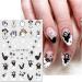 Halloween Nail Stickers 12 Sheets Self-Adhesive Nail Decal Ghosts Nail Art Decoration Design Supplies - Buy Online on GoSupps.com