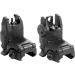Flip Up Sight Mbus 2nd Generation Front and Rear Back Up Sight Set Fit Picatinny & Weaver Rails-Black