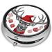 Funny Christmas Moose Mini Round Pill Box | 3 Compartment Portable Pill Organizer for Travel Home & Office - Buy Online on GoSupps.com