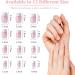 French False Nails 48Pcs Short Nude Full Cover Press on Nails with Jelly Glue - Pink | Nail Art DIY Kit for Women and Girls - Buy Online on GoSupps.com