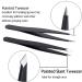 5-Ply Stainless Steel Tweezers Set for Eyelash Extensions & Hair Removal | Pointed Sloping Scissors + Leather Bag - International Shipping Available - Buy Online on GoSupps.com