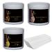 Sugar paste Sugaring Beauty Sugar know Set + 50 fleece strips for free - for hair removal - all three pastes in size XXL 600g - for intimate area face and body