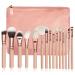 15 pc Makeup Brush Multifunctional Makeup Tool Portable Makeup Brush for Face Makeup Eye Makeup Pink