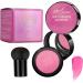 Cheek Blush Face Blush with Mirror Natural enhancer with mushroom applicator face makeup for beginners and travel - Buy Online on GoSupps.com