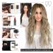 Vivien Extensions | Remy Real Hair Tressen - Blond Dark Brown Light Brown Ombre | 45cm 18'' #3/8/24 - Buy Online on GoSupps.com