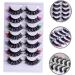minkissy 7 Pairs False Lashes Cosplay Lashes Lash Extension Lash Clusters Cosmetic Lashes Colored Lashes Color Lashes Fake Lashes Individual Lashes Chemical Fiber - Buy Online on GoSupps.com