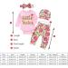 ChYoung Baby Girl Little Sister Romper Top & Pant Set with Headband, 3-6 Months Pink-Floral - Buy Online on GoSupps.com