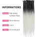 Handmade 24 Inch Thin 0.6cm Synthetic Dreadlock Extensions - 20 Strands Crochet Hair for Hip-Hop Style - Soft Dreads in Two Colors (White) - Buy Online on GoSupps.com