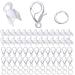 500pcs Silver Jewelry Making Accessories Kit  200pcs Fold Over Cord End Caps Crimp End Tips  200pcs Open Jump Rings and 100pcs Lobster Claw Clasps for Leather Ribbon Jewelry Making Findings