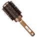 H&S Round Hair Brush Blow Dry Drying Boar Bristle 53mm Large Round Barrel Nano Technology Ceramic Ionic Hairbrush Brown