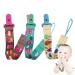 Zonewd pacifier clip |Pacifier clamps made of fabric-toy clips with a good solid effect soft bite ring for babies girls boys and toddlers T10 combination