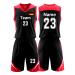 User -defined basketball jersey shirt and shorts adult basketball jersey basketball sleeveless suit basketball sports clothing women black red