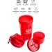 Smartshake O2GO ONE 800ml Protein Shaker Bottle - BPA Free Leakproof Lid Red - Unisex Fitness Accessory - Buy Online on GoSupps.com