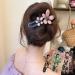 Retro Flower Duckbill Straight Clips Retro Flower Hairpin and Straight Clip Elegant Flower Flat Strong Hold Matte Non-Slip Hair Clips for Thin Thick Hair (2Pcs Coffee) - Buy Online on GoSupps.com