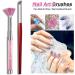 Hanyousheng Nail Art Brushes - 2 Pcs Gradient Fan & Flower Painting Pens with Glitter Handle for DIY Creative Design in Pink and Red - Buy Online on GoSupps.com