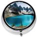 Rocky Mountain Printed Mini Round Pill Box | 3 Compartment Travel Pill Organizer | Portable Medicine Case for Home & Office - Buy Online on GoSupps.com