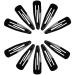 10 High-Quality Black Metal Hair Clips - Slippery Side Clips for Girls & Women | Kids Hair Jewelry (68mm) - Buy Online on GoSupps.com