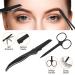 HOCOSY 8-in-1 Professional Eyebrow Grooming Kit with Tweezers, Razor, Scissors, and Travel Case - Buy Online on GoSupps.com