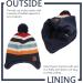 XIAOHAWANG Knitted Baby Hat Winter Warm Boys Girls Beanie with Pompom and Scarf | 4-7 Years Navy Striped Toddler Kids Hat - Buy Online on GoSupps.com