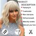 Ariqutba Blonde Wig 14 Inch Synthetic Shoulder Length Bob Wig with Bangs for Daily & Party Use - Buy Online on GoSupps.com
