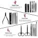 18Pcs Stainless Steel Manicure Set Professional Pedicure Care Kit for Women - Travel/Home Nail Clippers & Tools (Fuchsia) - Buy Online on GoSupps.com