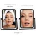 Danielle 7X Magnifying Vanity Makeup Mirror | Rectangular Soft Touch Finish with 360 Swivel - Black - Buy Online on GoSupps.com