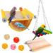 Vegena bird toys budgie bird cage Accessories Bookstails bird hammock bird seat boards rattan balls toys bird swing for nymphic canaries canary bird 3-part