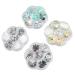 Clay Nail Glitter 4 Boxes Cute Christmas Nail Art Slices 3D Decoration Snowflake for Party for Women