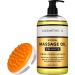 Cellulite Massage Oil with Cellulite Massager - 100% Natural Cellulite Treatment, Deeply Penetrates Skin to Break Down Fat Tissue- Firms, Tones, Tightens & Moisturizes Skin by Cosmetasa 8.8 Fl Oz (Pack of 1)