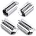 Piashow tube squeezer tube press 4 -er set stainless steel tube presser with stand function toothpaste squeezer for lotions of creams tomato paste suitable for children adults 4 pieces - small silver