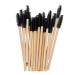 100pcs Bamboo Handle Eyelash Brush & Mascara Wands - Disposable Eye Lash Extensions & Eyebrow Applicator - Black - Buy Online on GoSupps.com