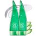 HOLIKA HOLIKA Aloe Fresh Moisture Soothing Gel 2 Pack - Face Body Moisturizer - Fermented Aloe and Cica - Hydrating Cooling Hypoallergenic Korean Skincare for Sensitive Sunburned Skin 8.45oz 8.5 Ounce (Pack of 2)