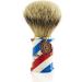 Omega 6735 Beard Brush in Clay - Tricolor Resin Barber Pole | Premium Quality Grooming Tool for Men - Buy Online on GoSupps.com