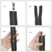 Leekayer 5 Gold Metallic Nylon Coil Zippers by The Yard - 10 Yards Black Tape with 25pcs Gold Sliders - DIY Sewing, Tailor Craft Bag - Black & Gold - Buy Online on GoSupps.com
