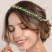 PrettyLife Green Crystal Bridal Headpiece Rhinestone Wedding Headband Gold Hair Accessories for Bride Women (Green)