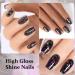DouborQ Jelly Glitter Nail Polish Black Translucent Long-lasting Sequins Nail Art Varnish (07) Black Glitter-05 - Buy Online on GoSupps.com