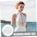 FOMIYES Bridal Short Veil Bachelorette Party Veil Short Veil with Comb Bridal Mesh Veil Bridal Veil Short Veil for Bachelorette Party Bride Hair Accessories Wedding White Rhinestones - Buy Online on GoSupps.com