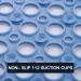YINENN Non-Slip Bath Shower Mat | Machine Washable, Latex & Phthalate Free | Soft Bathroom Mat with Suction Cups | 30x17 Inch, Light Blue - Buy Online on GoSupps.com