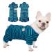 Tony Hoby Shirts for Dogs Dog Suit with striped and 4 legs soft and breathable dog tshirt dogs clothes for small medium large dogs (boys blue l) l dark blue - boys