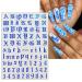 Old English Nail Stickers - 8 Sheets Holographic 3D Alphabet Decals for DIY Manicure | Self-Adhesive Nail Art Supplies | Nail Design for Women & Girls - Buy Online on GoSupps.com