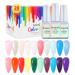 DouborQ 20 Colors Sheer Jelly Gel Nail Polish Set | Crystal Transparent Kit for Manicure | 7ml/bottle - Buy Online on GoSupps.com