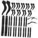 Yardwe 20 pair of anti-slip cover for glasses glasses ear wax wax ears for glasses glasses strap holder acting glasses holder for behind the ear child slipping pebbled pebbles black 5.6x0.6cm