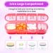 Pill Box 4 Times a Day 7 Days Pill Organiser Box with 28 Compartments Weekly Pill Case for Morning Noon Evening and Bed Time (Purple) - Buy Online on GoSupps.com